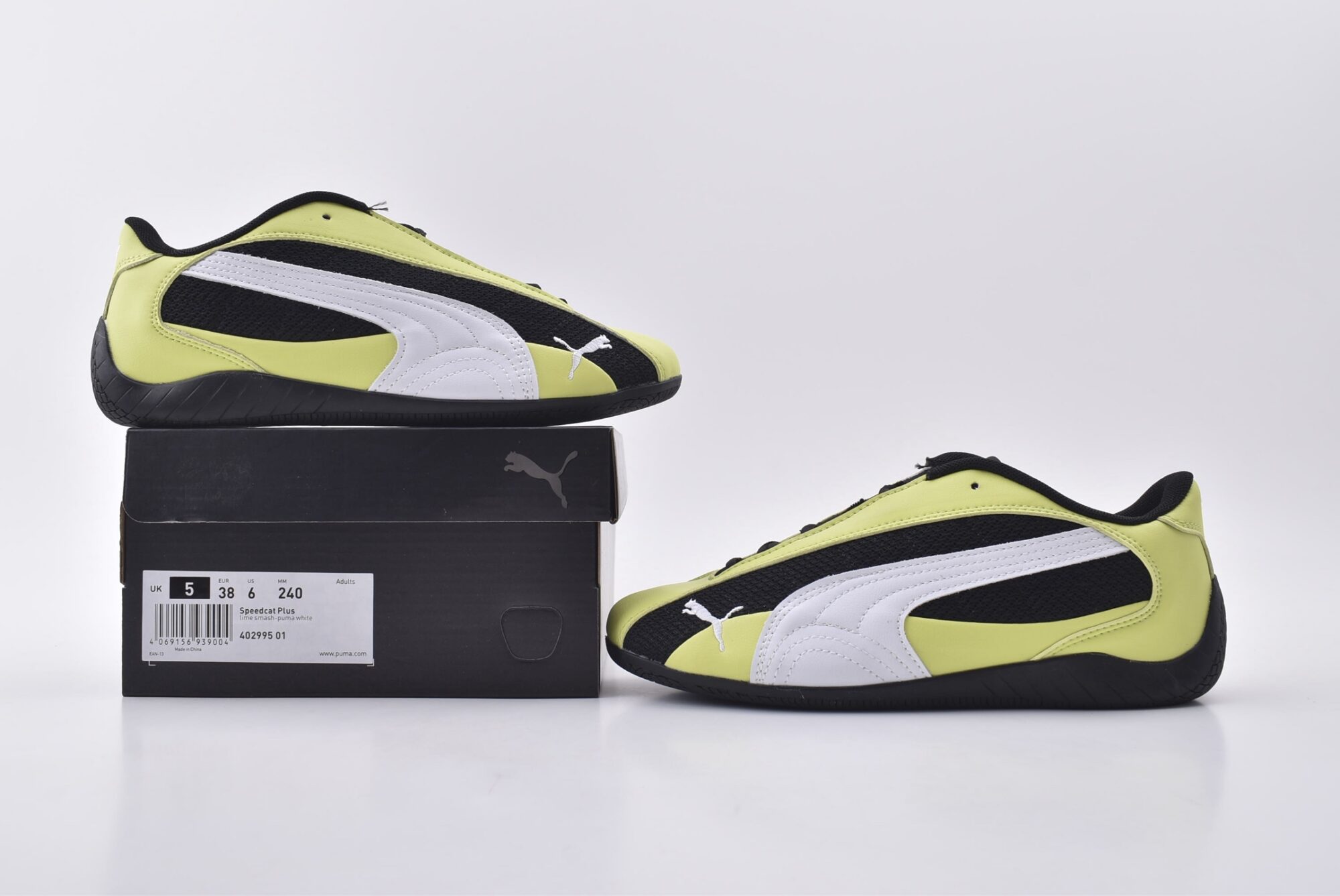 Puma Speedca Plus Racing Shoes （black, white and green） - Image 9