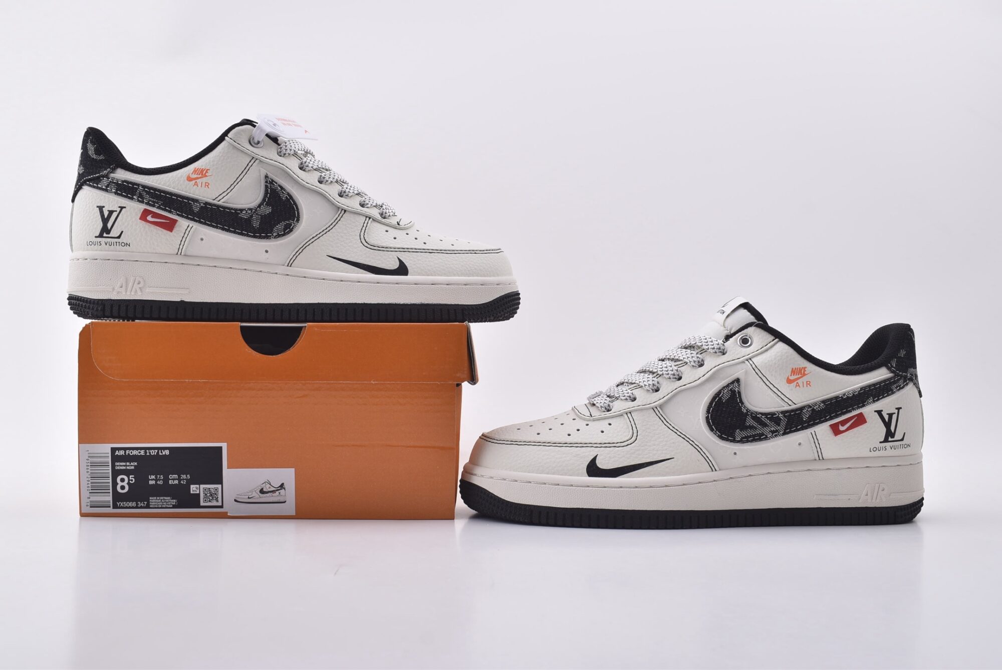 Nike Air Force 1(White and Black) - Image 9