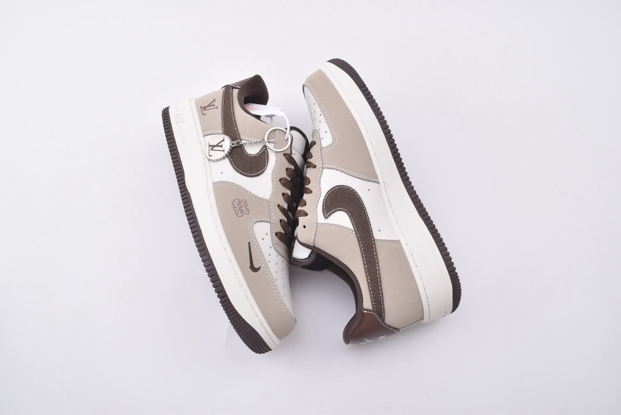 Nike Air Force 1(white brown) - Image 3