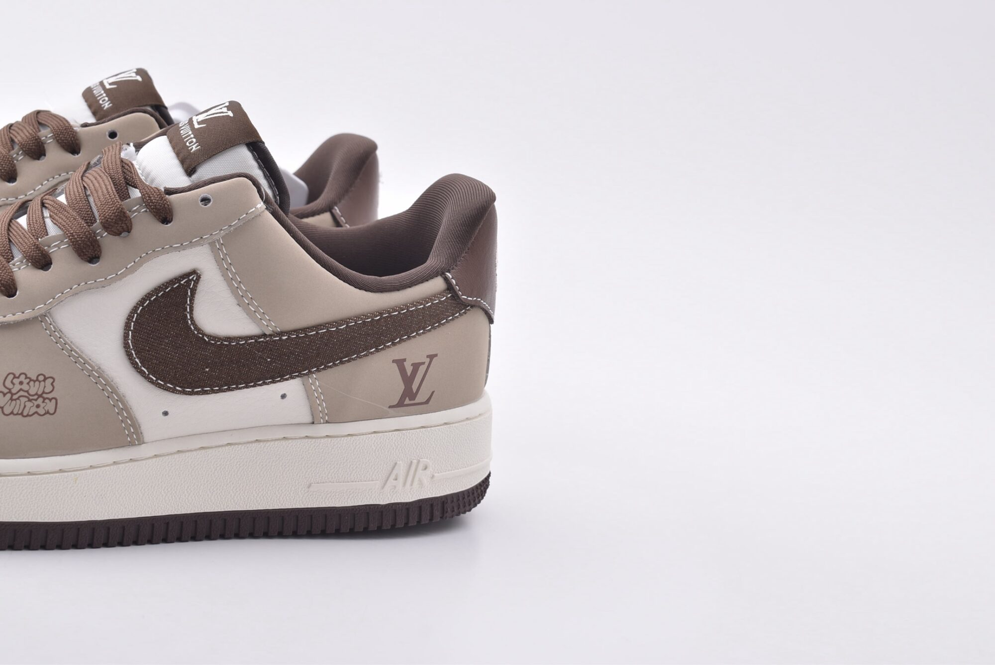 Nike Air Force 1(white brown) - Image 4