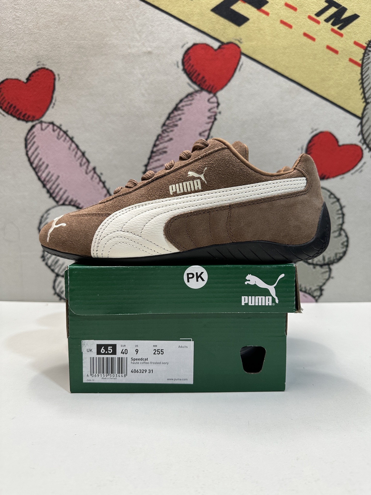 puma/puma speedcat sd billys suede （brown and white）