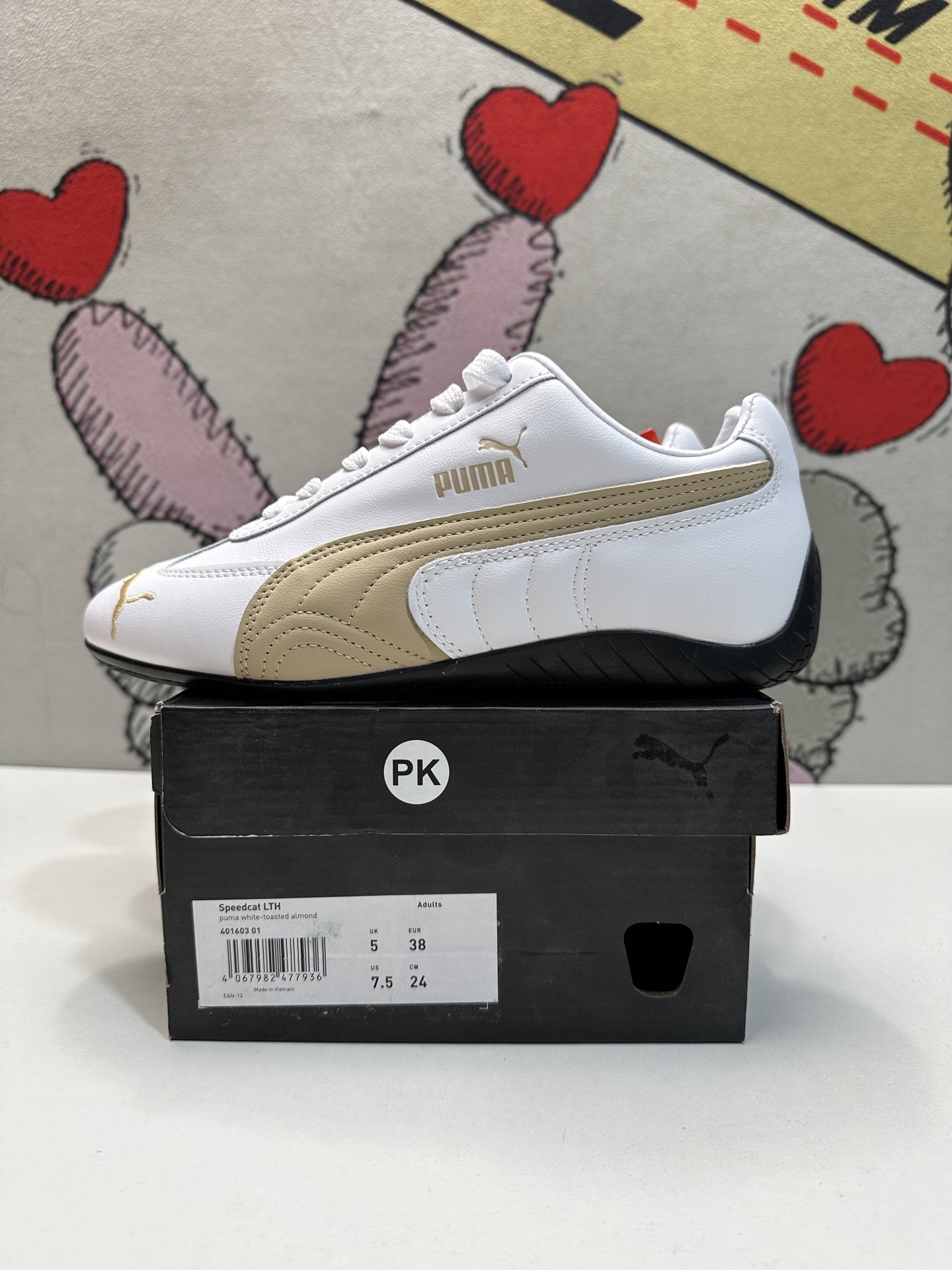 puma speedcat lth leather （white beige）