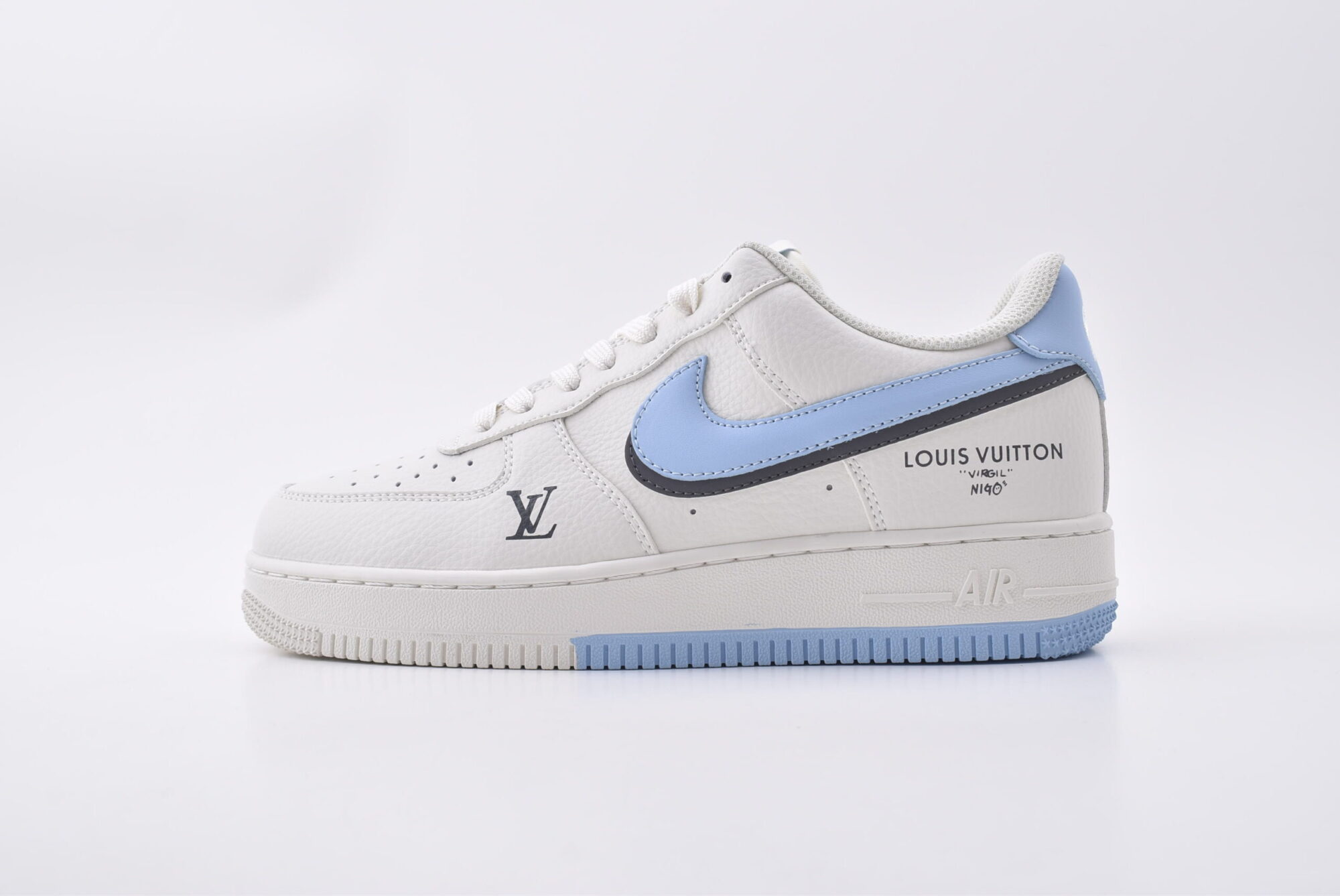 nike air force 1(white, blue and black)