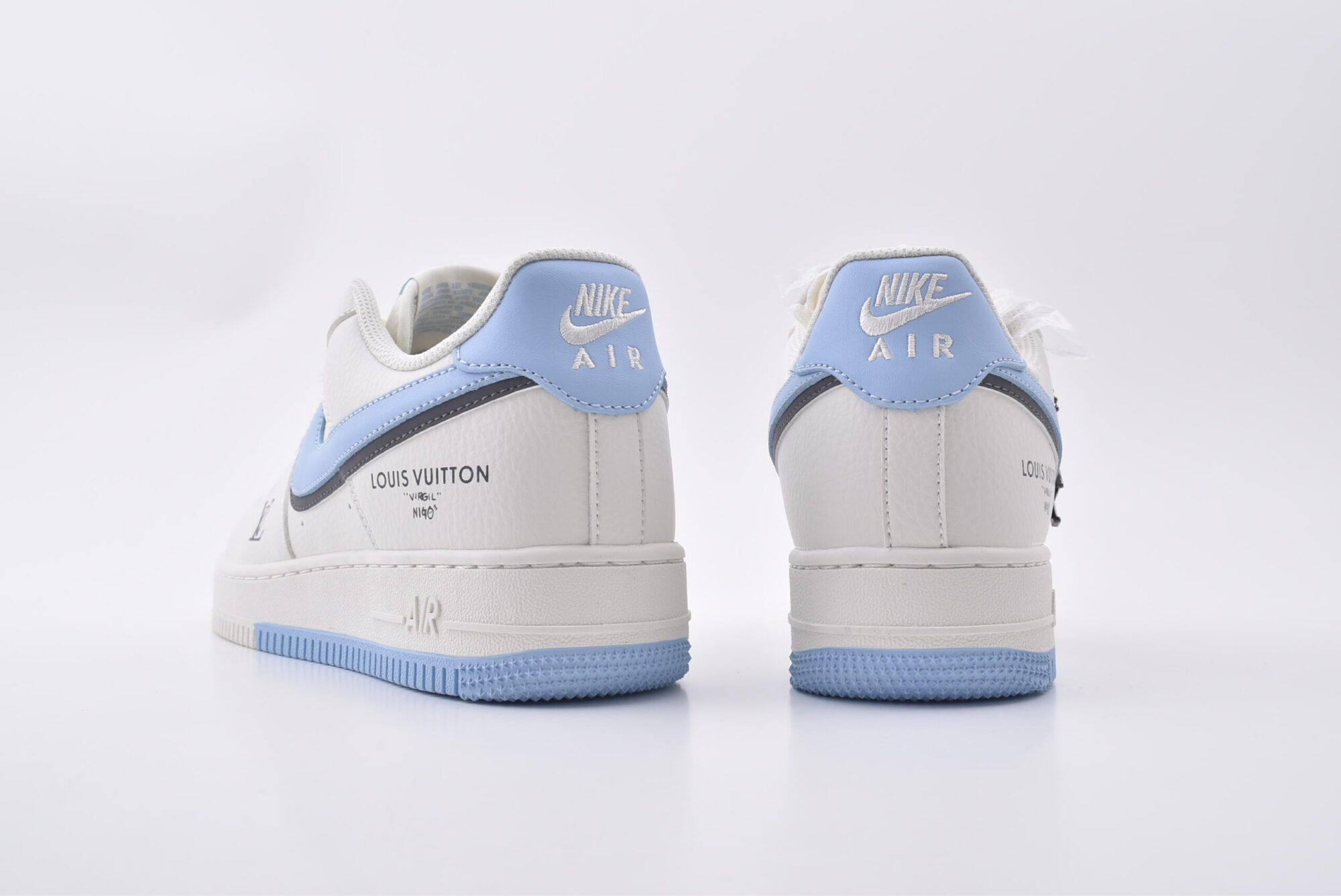 nike air force 1(white, blue and black)