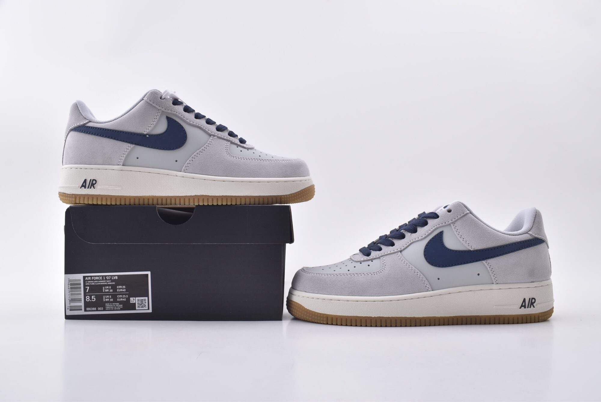 nike air force 1(gray blue)