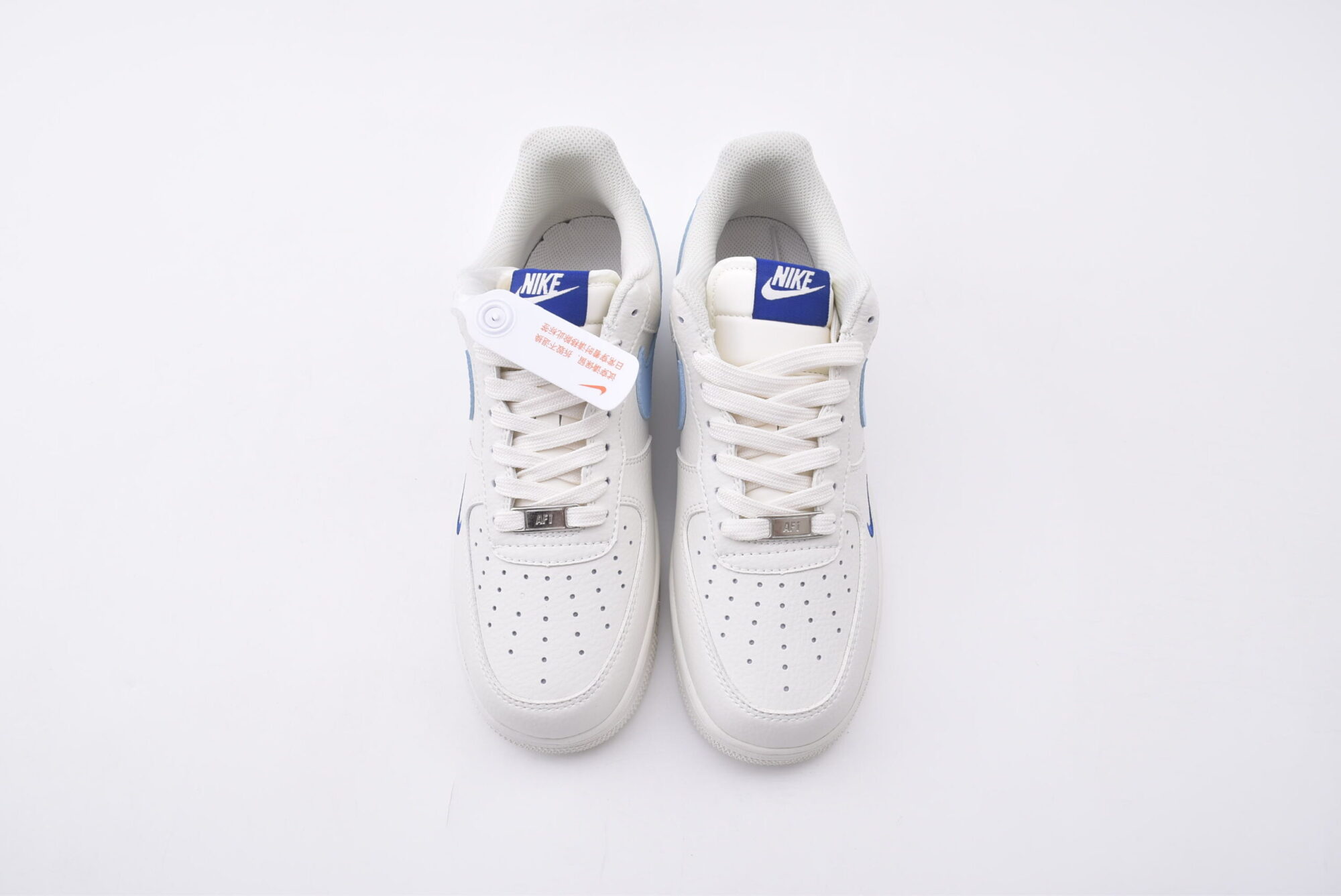 nike air force 1 customized version(white and blue)