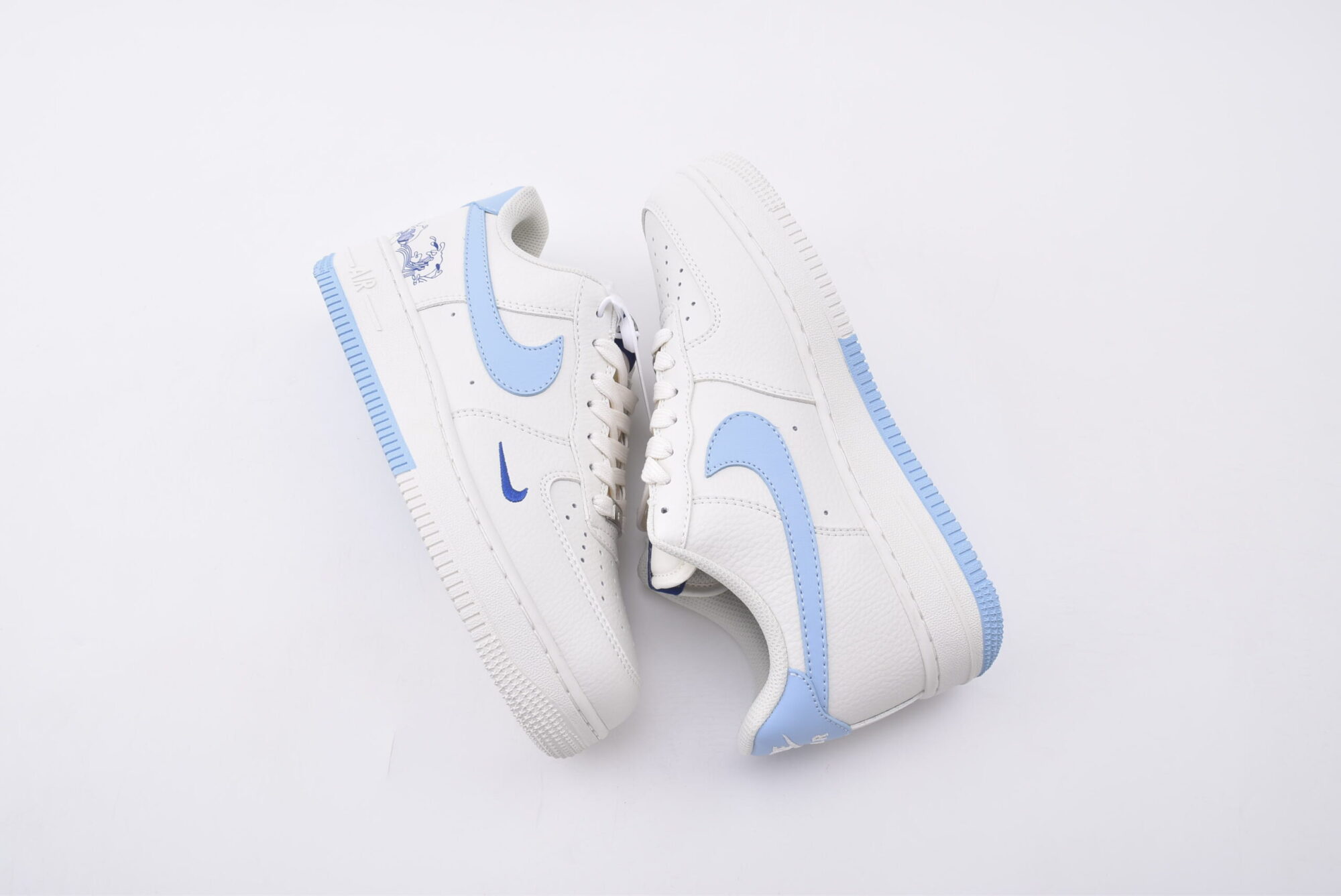 nike air force 1 customized version(white and blue)
