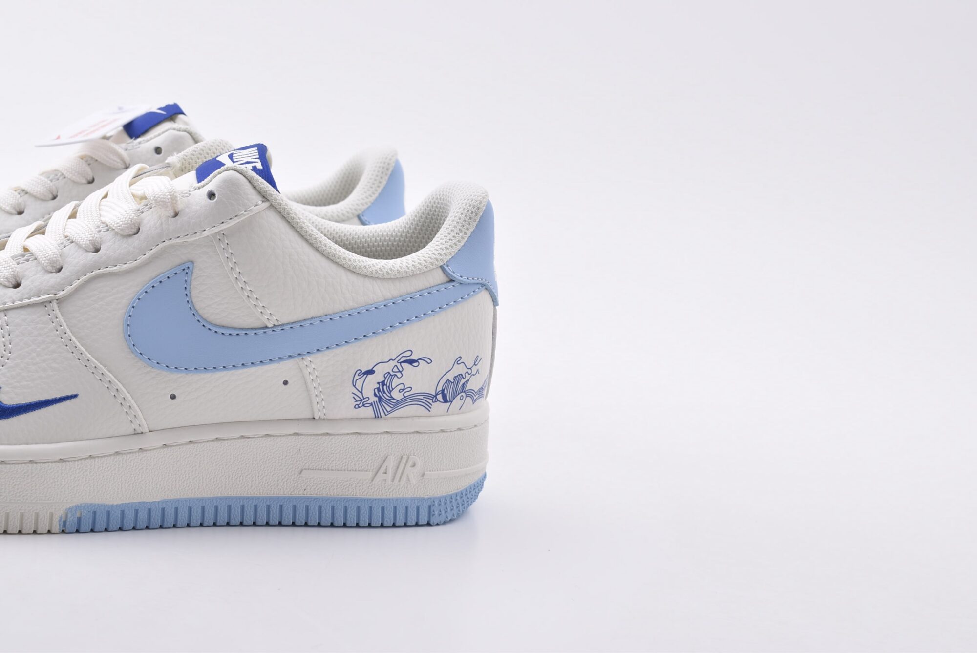 nike air force 1 customized version(white and blue)