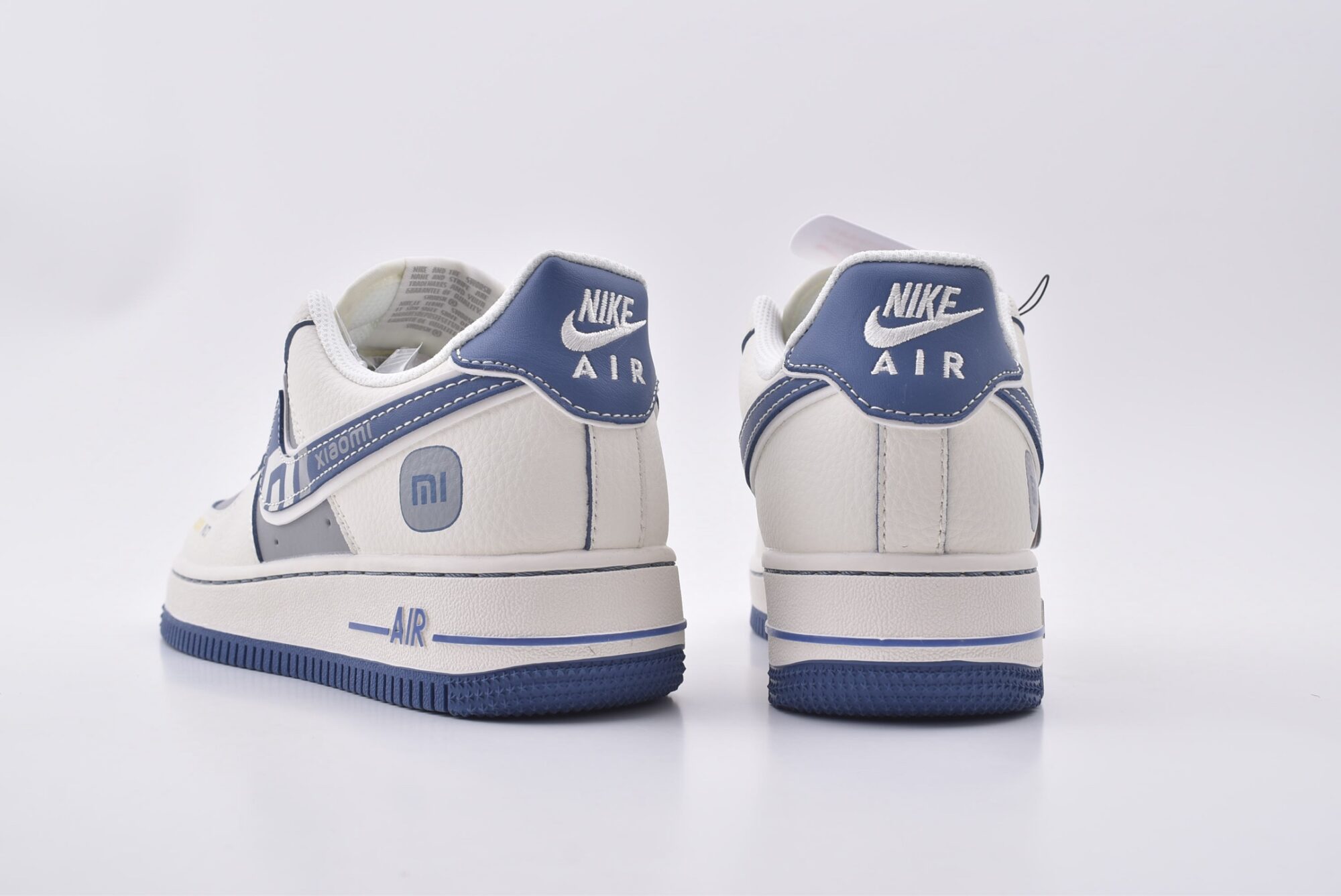 nike air force 1 xiaomi yu7 custom edition (white, gray, blue)