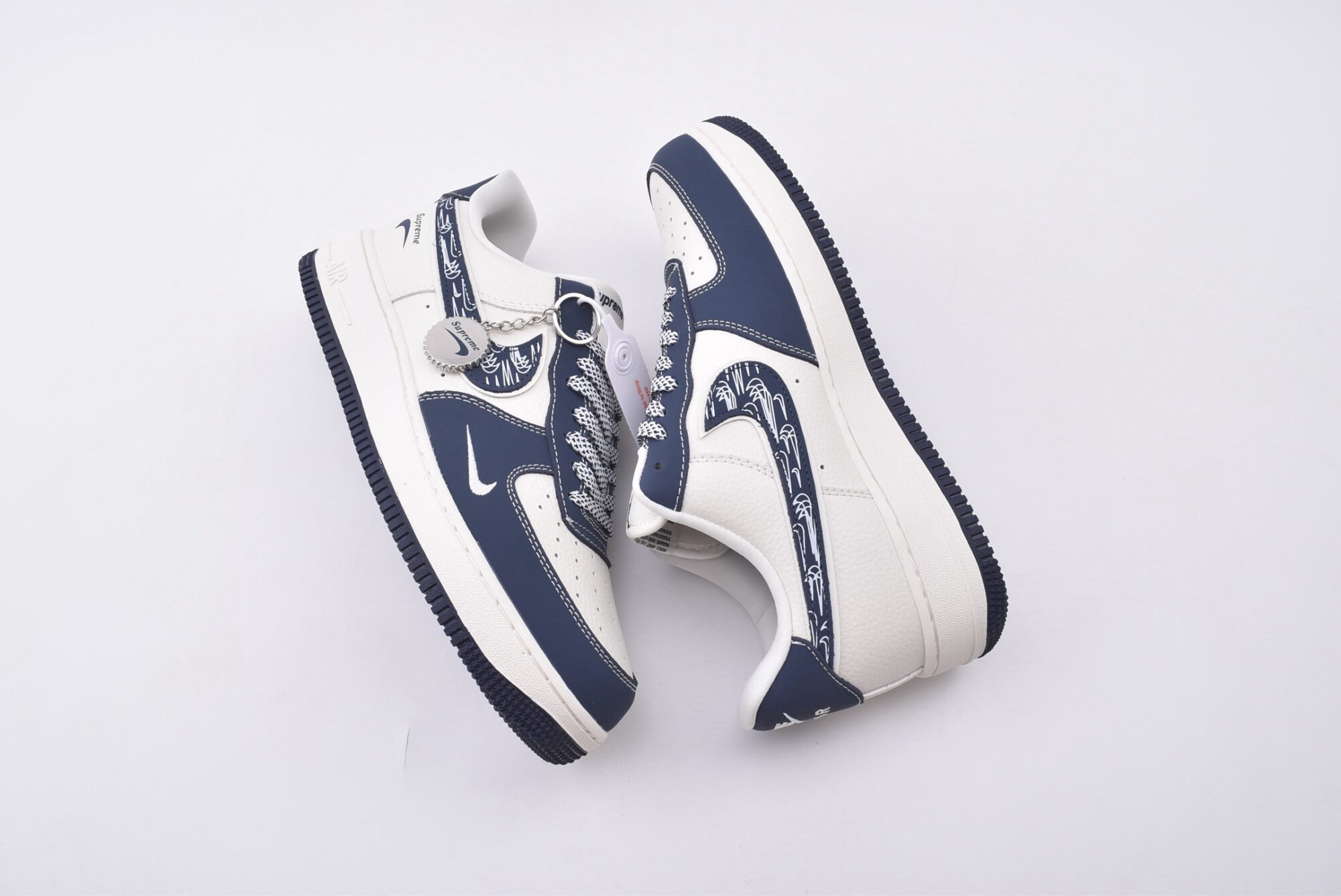 nike air force 1(white blue reverse hook)
