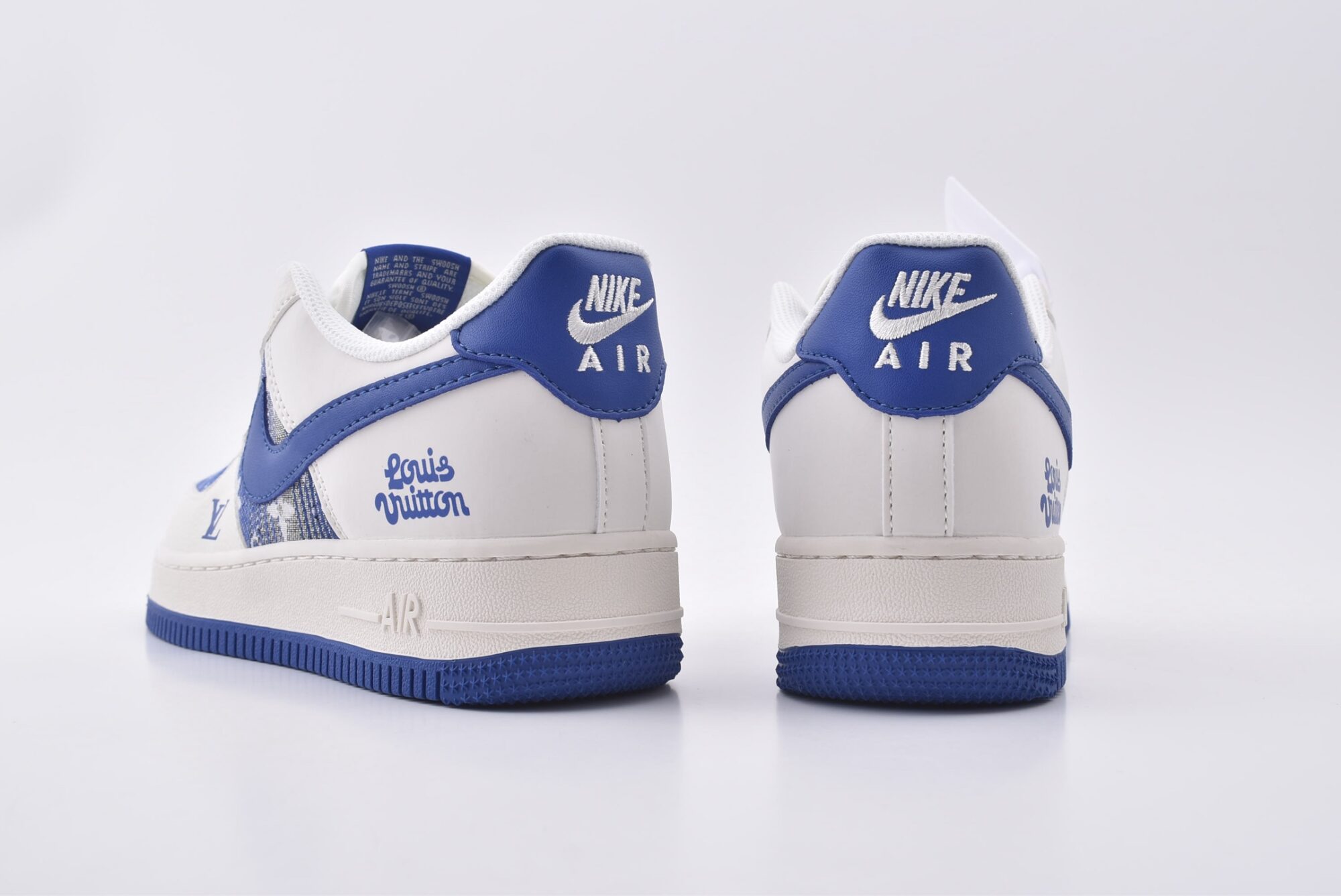 nike air force 1 x lv(white and blue jeans)