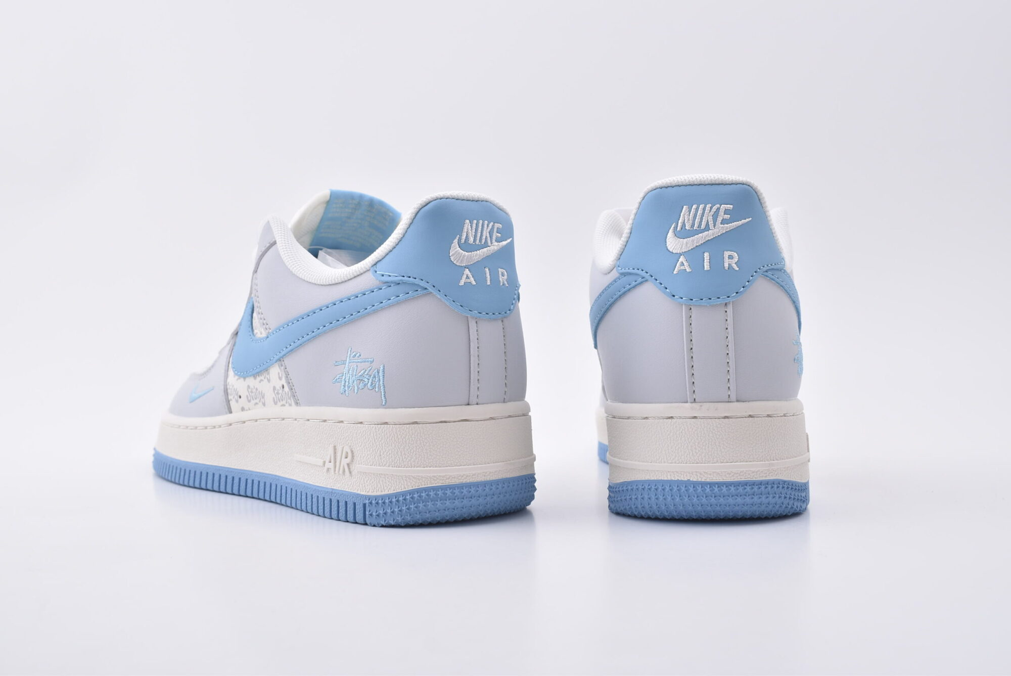 nike air force 1(white, gray, blue)