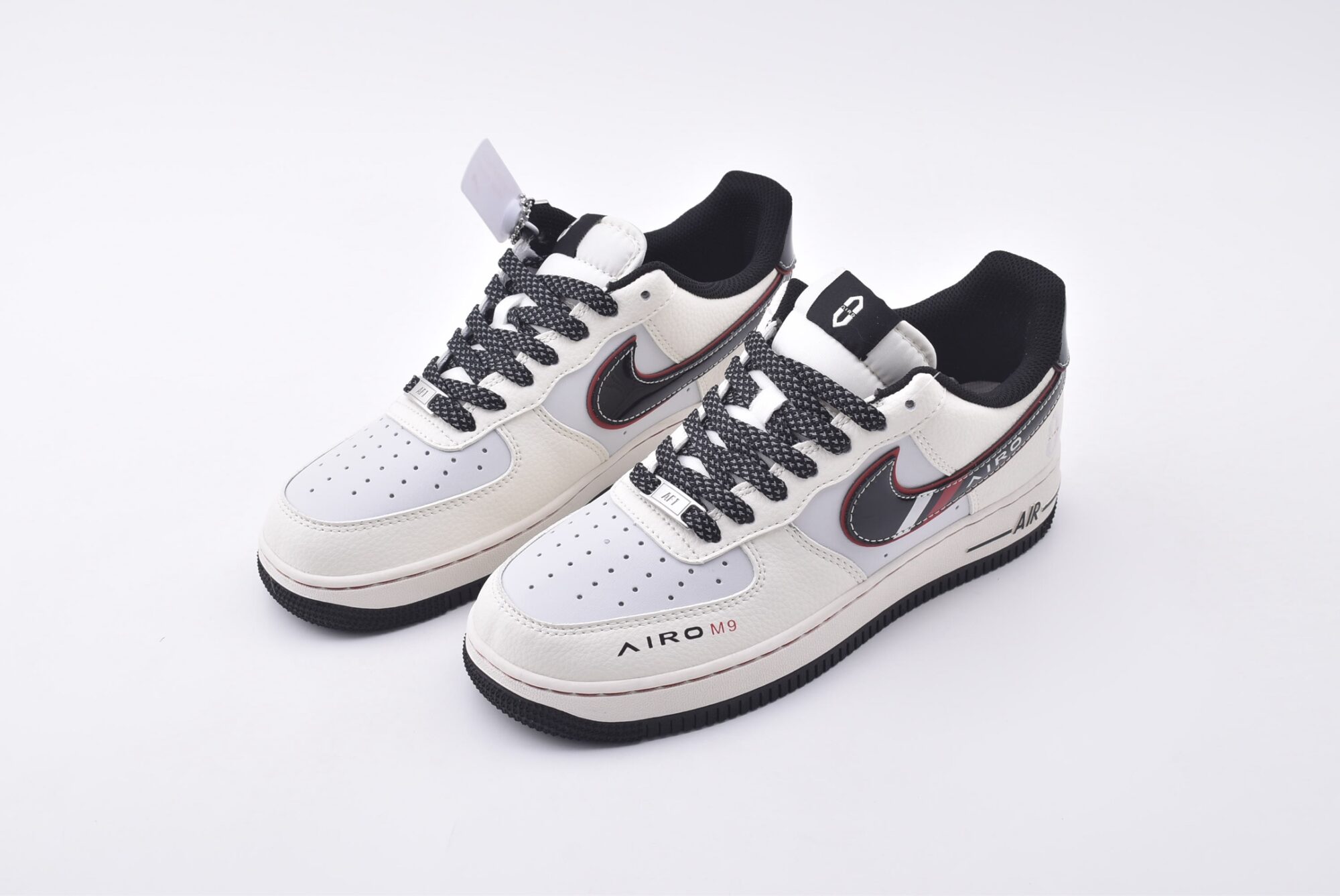 nike air force 1 huawei m9 custom edition(white, black, red)