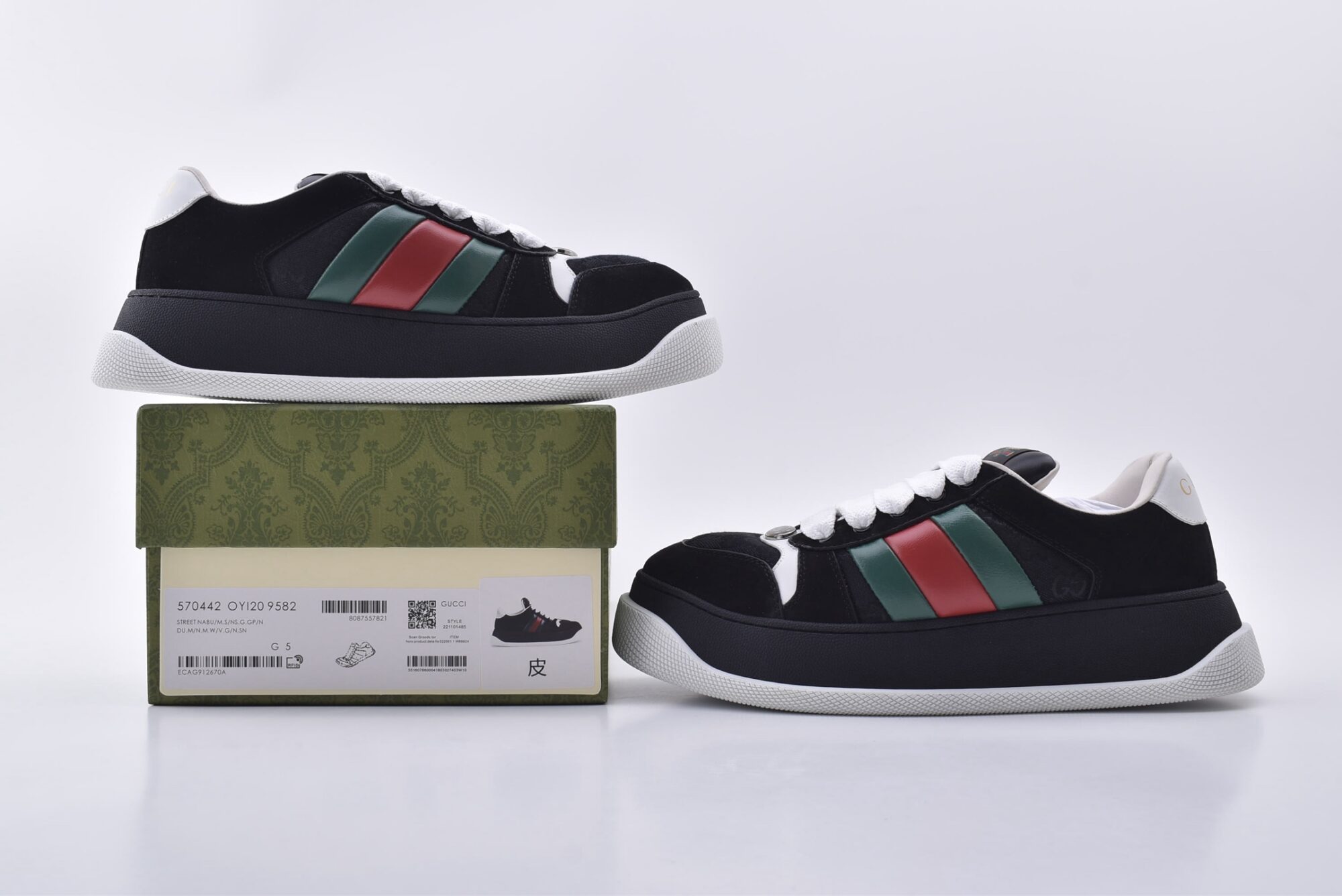gucci dirty shoes series sneakers/thick soled