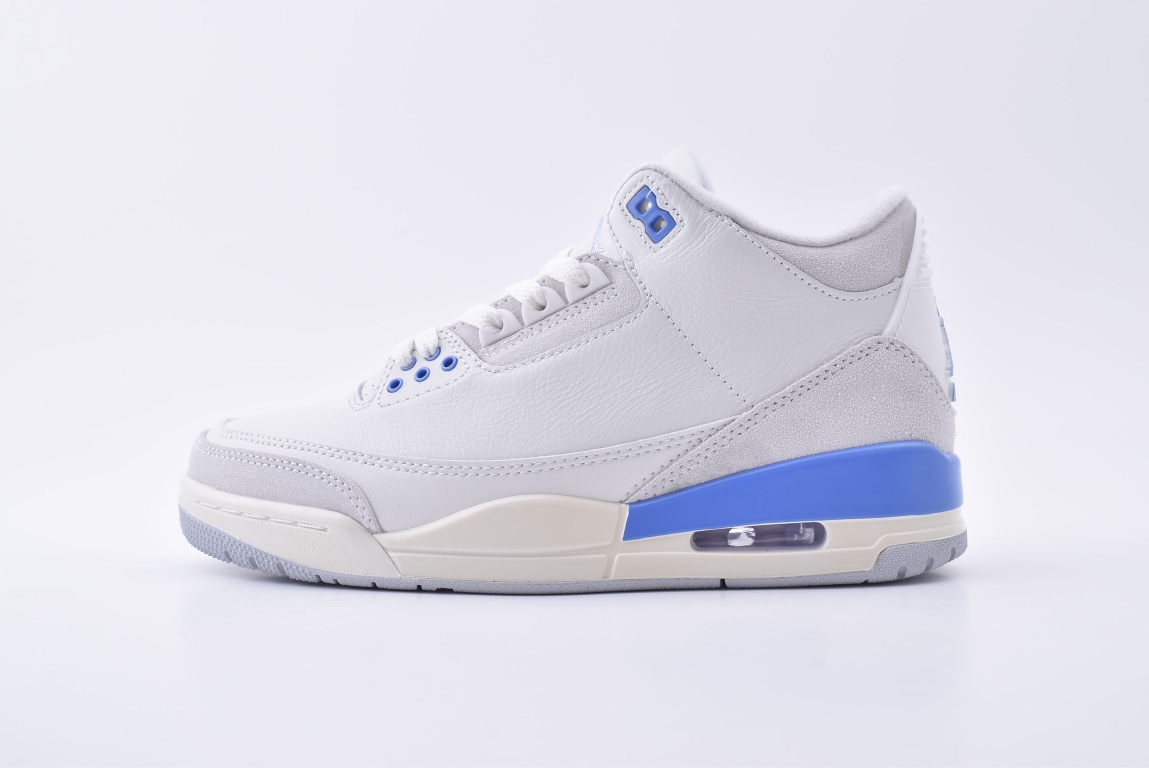 Air Jordan 3   （Gray, white and blue）