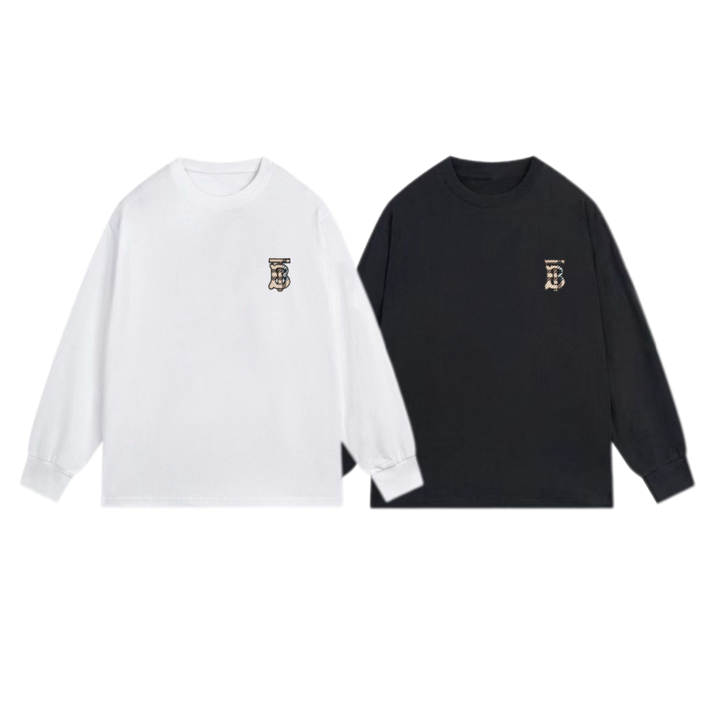 Burberry TB logo new high-quality round neck long-sleeved T-shirt (unisex couple style)