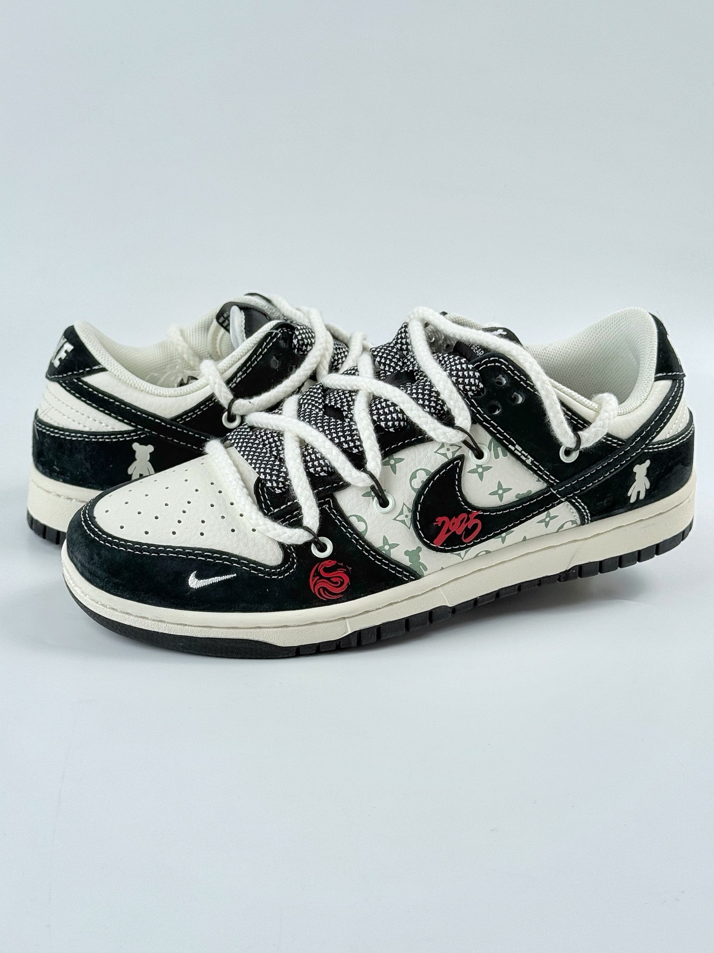 Nike SB Dunk Low x Stussy Black and White Hook Strap Starry Sky